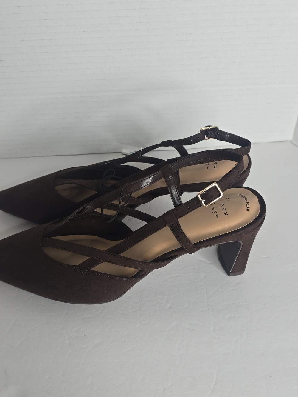 Women's Veera Heels With Memory Foam Insole Brown A New Day Size 9.5 - Picture 5 of 9
